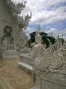 Architecture. Wat Rong Khun Thai: Ã Â¸Â§Ã Â¸Â±Ã Â¸âÃ Â¸Â£Ã Â¹ËÃ Â¸Â­Ã Â¸â¡Ã Â¸âÃ Â¸Â¸Ã Â¹ËÃ Â¸â¢, White Temple in Chiang Rai Province, Thailand